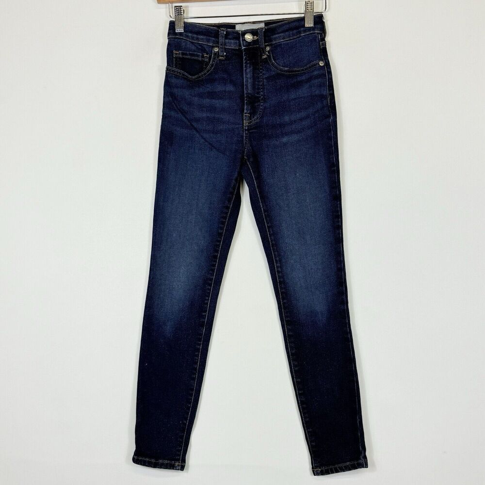 Everlane Ankle Jeans Women's 24 Dark Wash High Rise 9.75" Inseam Skinny Denim